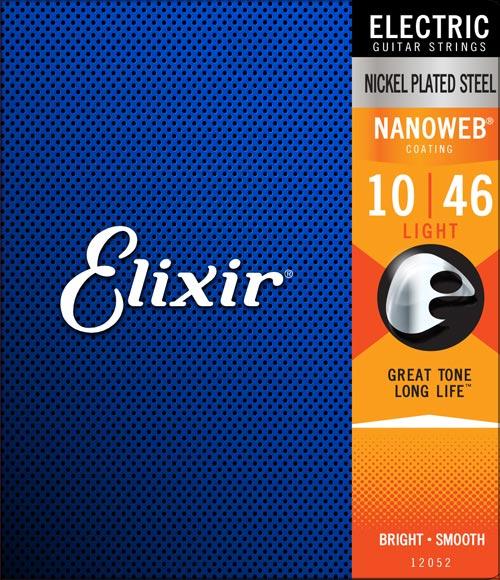 Elixir 12052 Electric Light Nickel Plated Steel Nanoweb 0.10-0.46