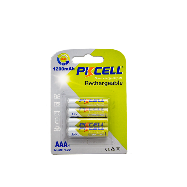 Ni Mh AAA1200mah-4B 4Pc Rechargeable Battery AAA 1.2v battery, Stanarded Ni Mh.