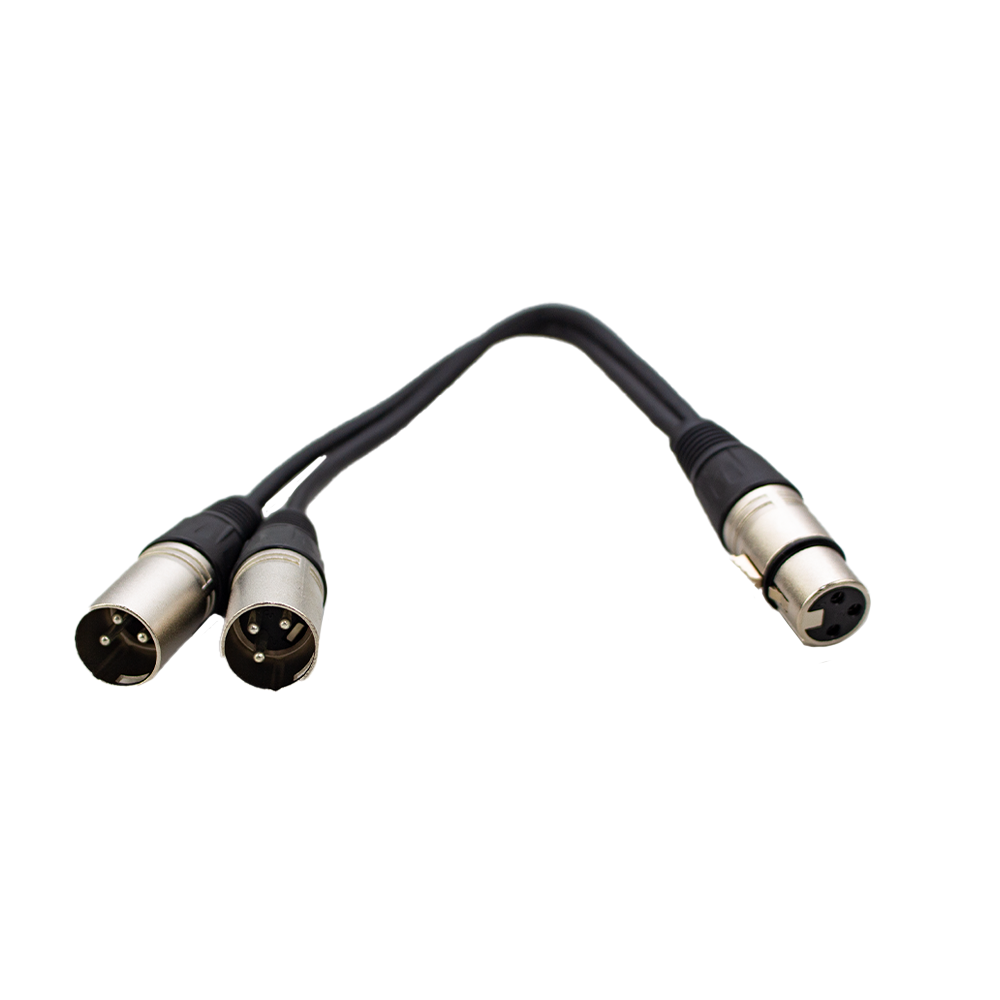 Plugger 10m Black XLR 3-Pin Cable - Male to Female