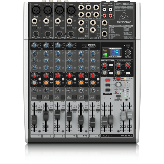 Behringer X1204USB 12-Input 2/2-Bus Mixer,fastrak-sa.