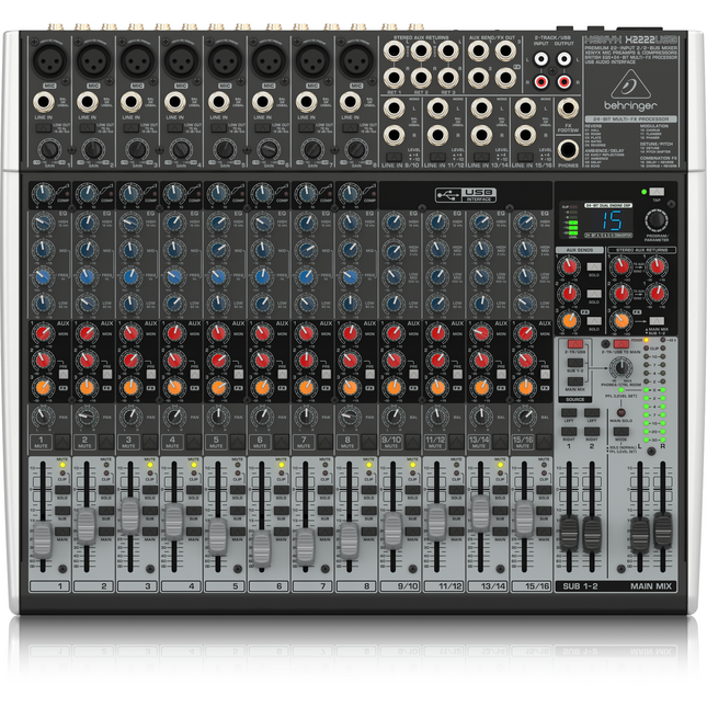 Behringer X2222USB 22-Channel Mixer.