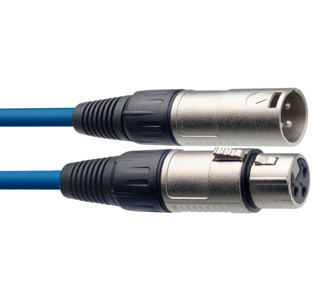 FTS C-10M-BL  XLR Male -XLR Female Microphone Cable 10M (Blue).