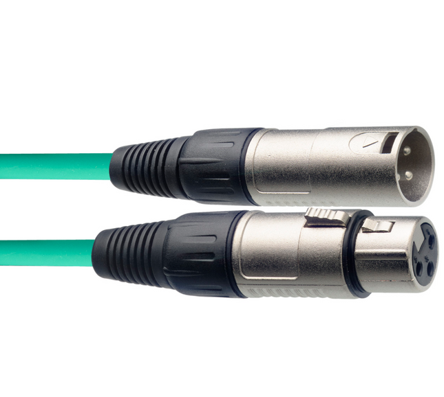 FTS C-10M-GR XLR Male -XLR Female Microphone Cable 10M (Green).