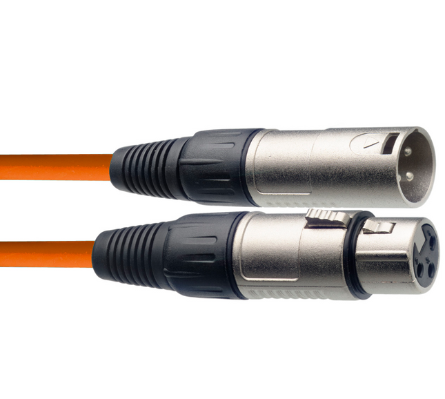 FTS C-10M-OR  XLR Male -XLR Female Microphone Cable 10M (Orange).