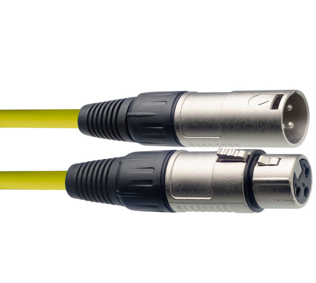 FTS C-10M-YL  XLR Male -XLR Female Microphone Cable 10M (Yellow).